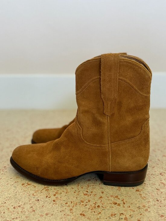Tecovas The Dean Zip Boot - Honey Suede Leather - 9.5D